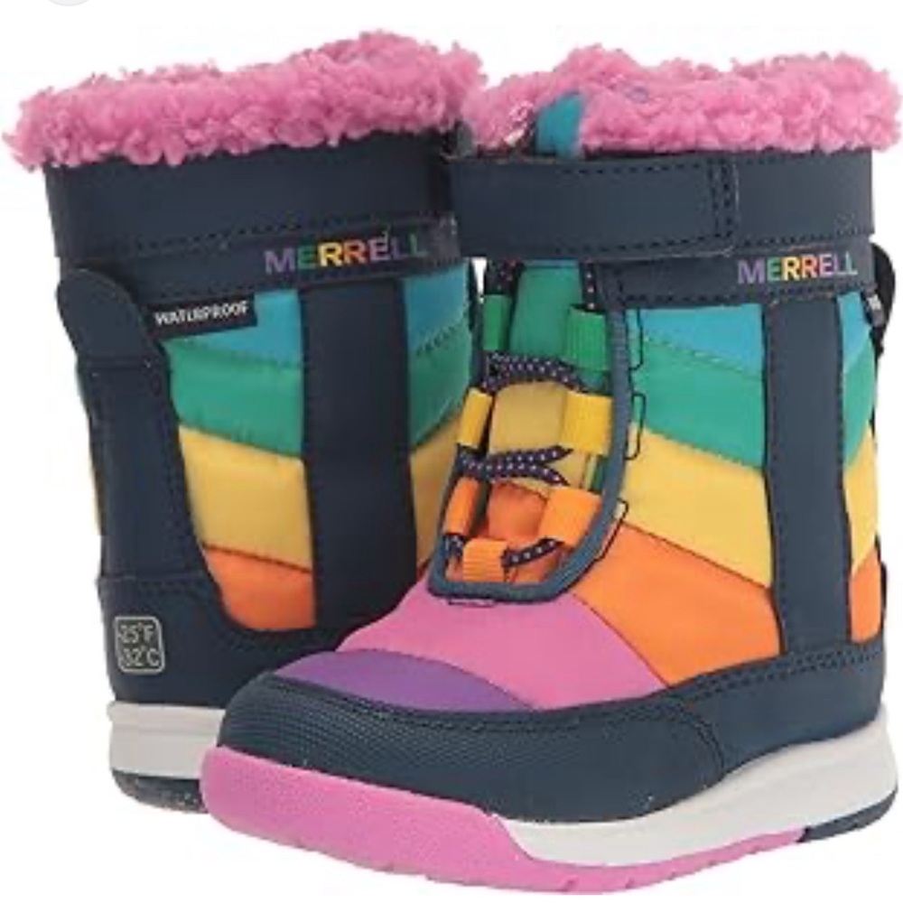 Merrell waterproof rainbow boots